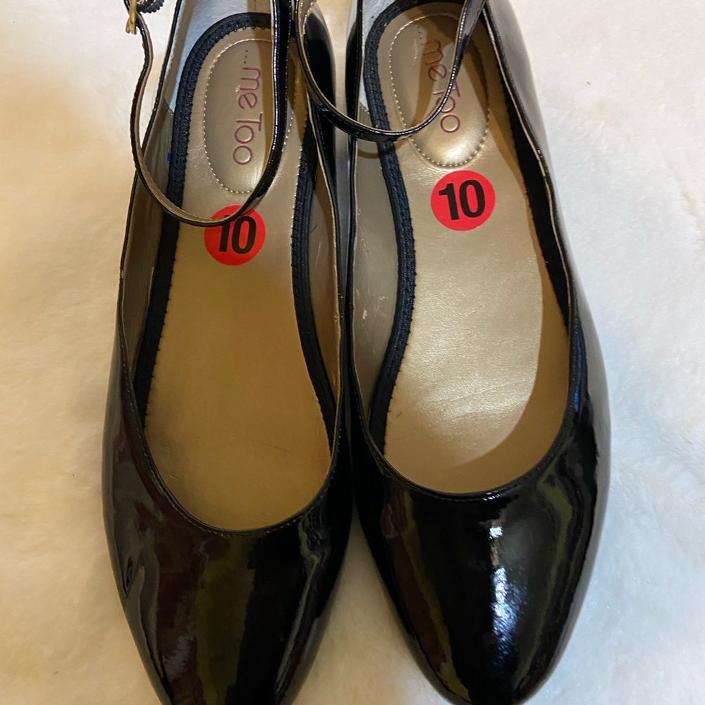 Me Too Black shoes gold detail back 10